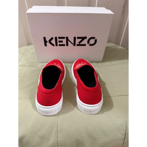 Kenzo K-Skate Tiger Embroidered Red White Women Slip On Sz 36 US5 - Picture 4 of 11